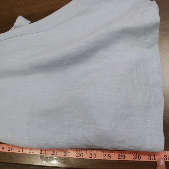 Olivaceous Linen Day Dress Womens S‎ Blue Bohemian Coastal Grandma Cottagecore - Picture 16 of 16